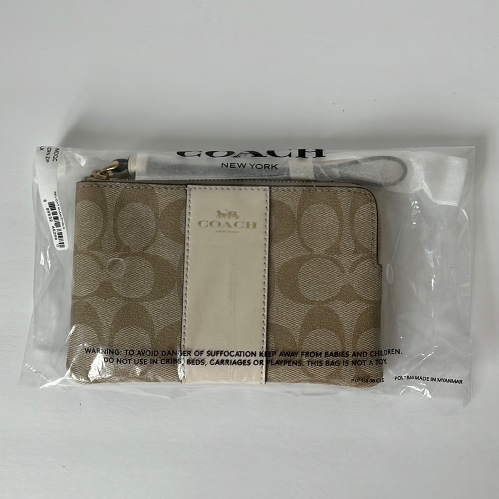 COACH signature wristlet